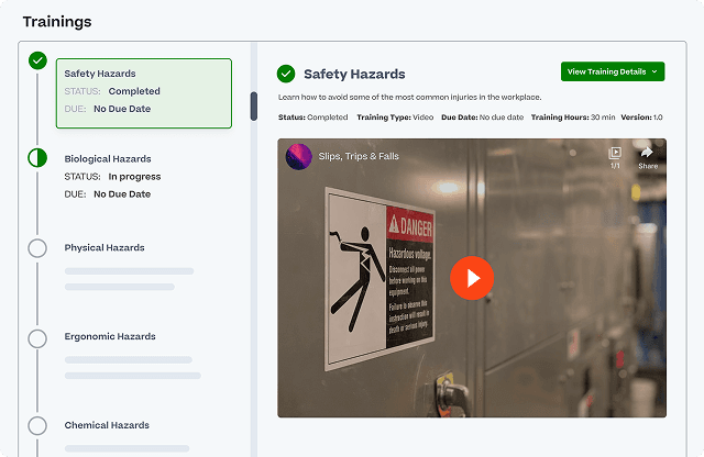 uno screenshot di un corso sui rischi per la sicurezza