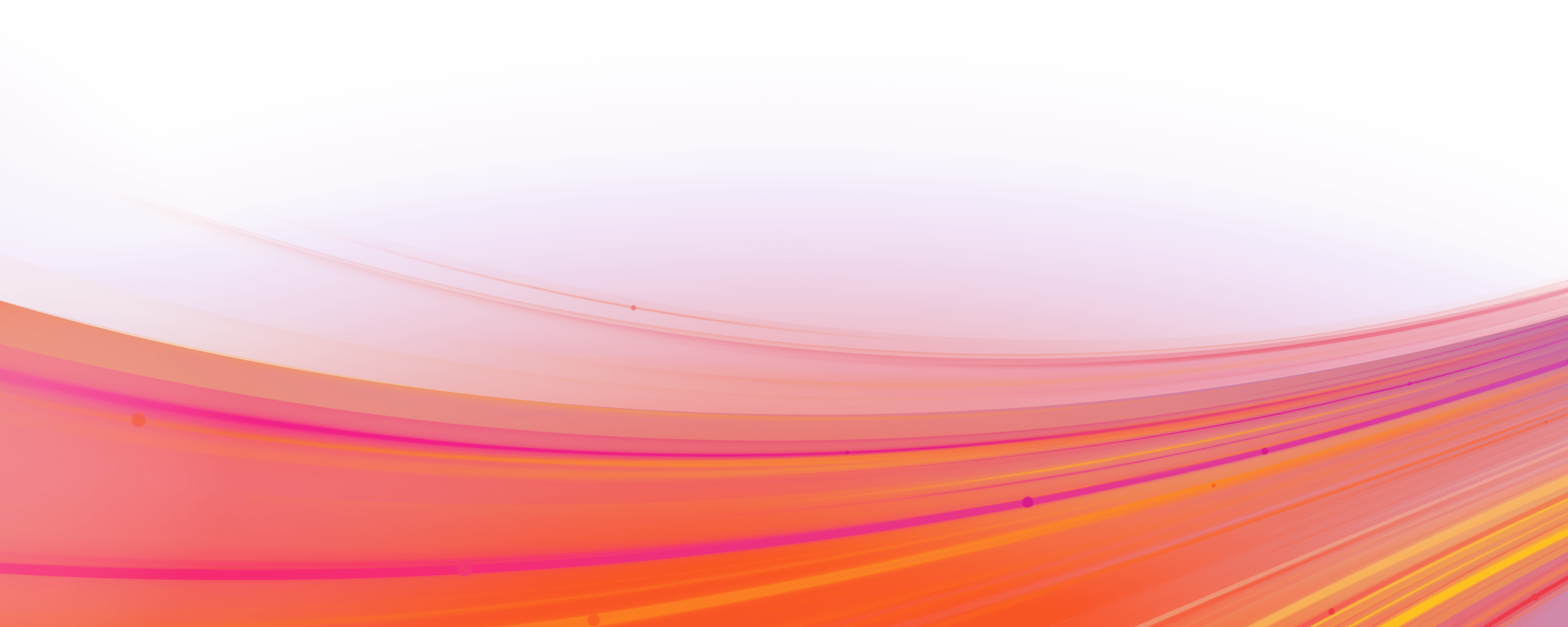 Abstract flowing curves of orange, pink, and yellow on a white background.
